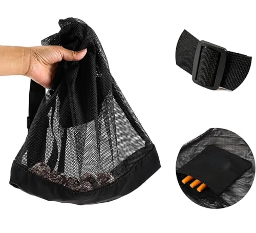 BOBOZHONG Pilz Jagdtasche,Pilze Sammeln Tasche Pilz-Futtertasche mit Verstellbarem Schultergurt Faltbare Pilzsammeltasche Erntetasche Mesh Obstpflücktasche für Camping Wandern,Strandtasche