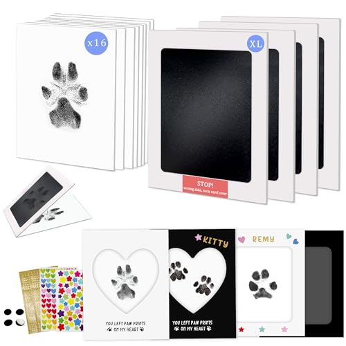 MYPAWLETS Paw Print Kit,Clean Touch/Inkless Ink Pad for Dog/Cat Pawprints,Paw Print Stamp Pad for Dogs,Dog Paw/Nose Print Kit Keepsake,Pet Paw Print Impression Kit with Frame,Gifts for Pet Parents-4L by MYPAWLETS - Used condition - US$16.03