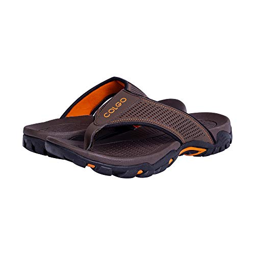 Image of Mens Flip Flops Comfort Sport Thong Sandals for Indoor Outdoor Casual Beach Flip Flops for Men with Arch Support
