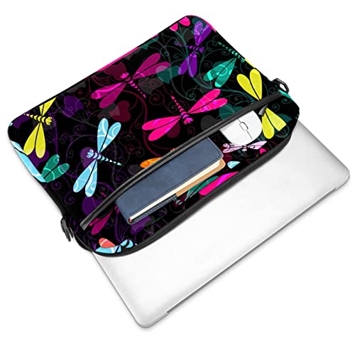 Sac ordinateur portable 13.3 pouces libellule | Housse bandoulière PC 14 pouces multicolore