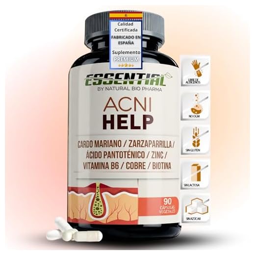 STOP ACNÉ Elimina el Acné y Previene su Aparición Tratamiento Eficaz Contra Espinillas y Puntos Negros Grasos Cardio Mariano + Zarzaparrilla + Zinc + Cobre + Vit. B5, B6, B8. 90 caps.