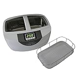 iSonic P4820-WSB25 Commercial Ultrasonic Cleaner with 25-min. Timer, 2.6Qt/2.5L/White Color, Stainless Steel Wire Mesh Basket, 110V