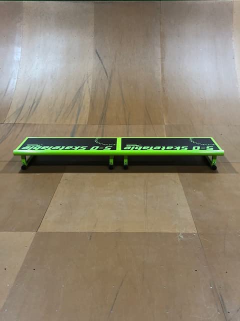 Ramptech 5-0 Manny Pad Combo (2 - Skate Tables) Weatherproof, Heavy-Duty Indoor and Outdoor Skateboard Ramp - Portable, Modular, Expandable, Connectable Skateboard ramp