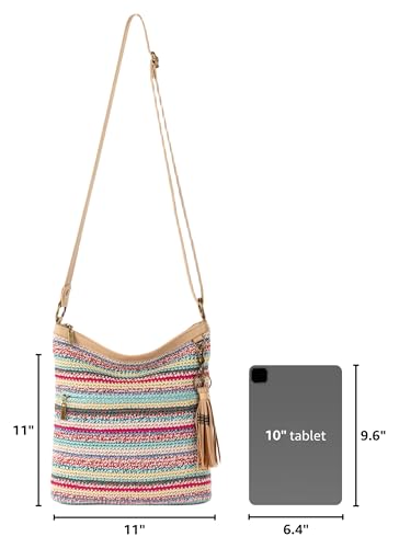 Image of The Sak Lucia Crossbody Bag in Crochet, Convertible Purse with Adjustable Shoulder Strap