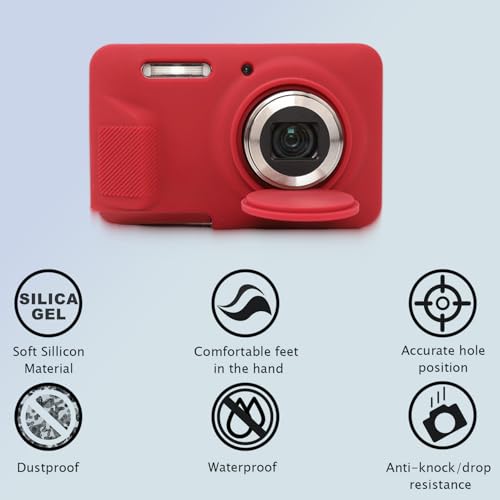 Funda de silicona para cámara Kodak PIXPRO FZ55 rojo miniatura 4