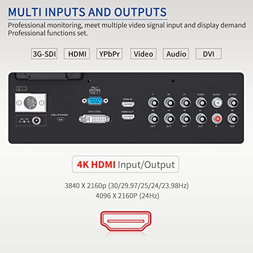 Image of P173-9HSD-RM 17.3 inch 7RU Rack Mount Broadcast LCD Director Monitor with 3G SDI HDMI YPbPr Input and Output Full HD 1920x1080