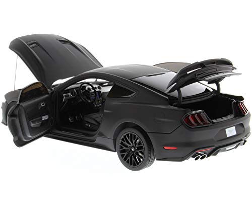 Image of 2019 Ford Mustang GT 5.0 Coupe Matt Black 1 /18 Diecast Model Car by Diecast Masters 61005