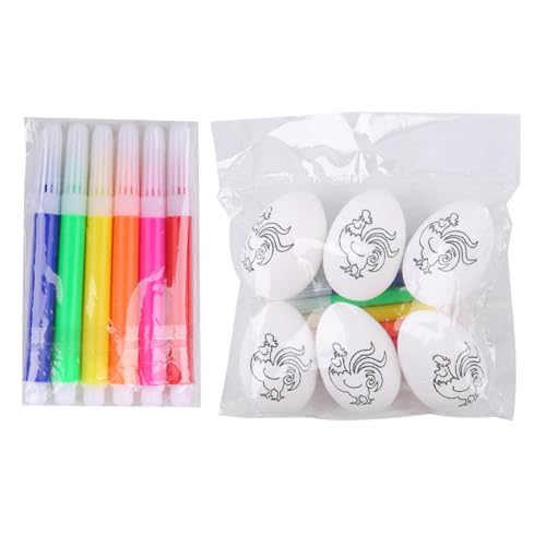 ZUNTSUTOCK GRIFFONING EASKE EASE - Easter Egg Color Pack, Easter Egg Color Eggs | Easter Egg Hunting Activity, 6 Eggs to Paint