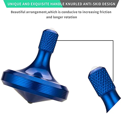 CHEETOP Precision Metal Spinning Top, Well Made Stainless Steel Spin Long Lasting Exceed 8 Mins Desktop Gyro EDC Toy, Perfect Balance Easy to Use Kill Time Efficiently (Pro Max-Royal Blue) - Thumbnail 6