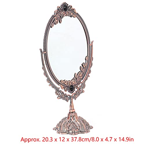 Espejo Ovalado Vintage para Maquillaje con Soporte de Pared miniatura 3