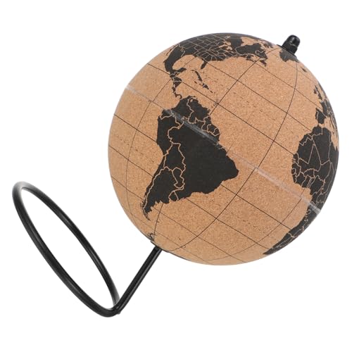 Globe terrestre délicat Alipis pour affichage de table en liège noble