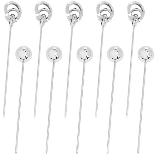 inSowni 10 Pieces Asian Chinese Silver Metal Hair Sticks Hair Pins Chopsticks Forks Updo Holders Hair Accessories for Women Girls