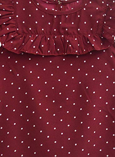 Image of A.T.U.N. (All Things UBER Nice) Girls Cotton Regular Fit Polka Dot Round Neck Sleeveless Tops
