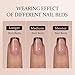 BTArtboxnails XCOATTIPS French Tip Press on Nails - Fall Fake Nail Short Square Nail Tips, Skin Tones Soft Gel Nails False Nail, Soak Off Acrylic Nails Extensions