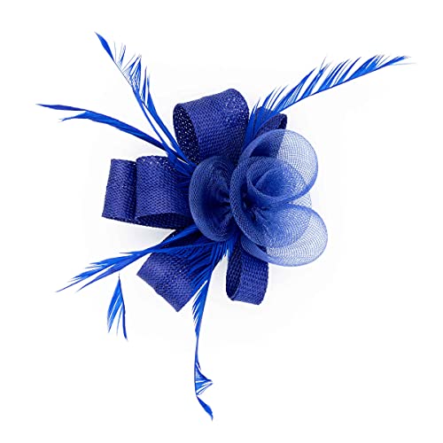 Colours & Beauty Fascinator Cheveux Couleur Bleue | Accessoire Coiffure Femme Fête | Pinces à Cheveux Fille Fashion | Fascinator Cheveux Mariage | Fascinator Chapeau Elegant | Bijoux Cheveux
