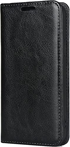 Étui portefeuille iPhone 13 Pro noir en cuir PU avec porte-cartes