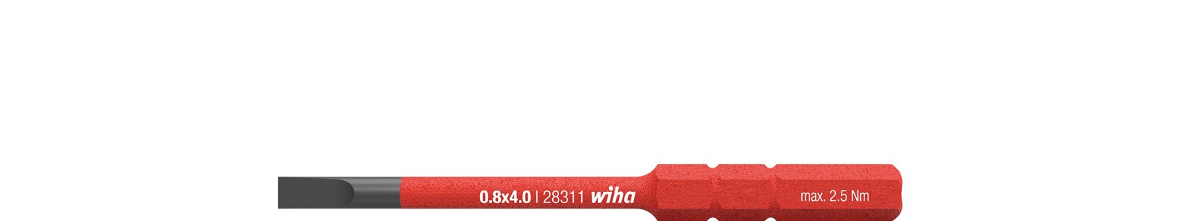 Wiha Slotted Screwdriver Bit, SL4 Tip