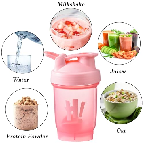 Miniatura 4 de Botella Mezcladora De Proteínas De 350 Ml Con Bola Mezcladora, Sin Bpa, Reemplazo De Comidas, Vasos Mezcladores A Prueba De Fugas, Tapa Abatible Apta Para Lavavajillas, Botellas De Gimnasio Para