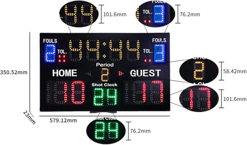 Marcador electrónico multifuncional para baloncesto de interior miniatura 2