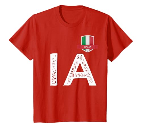 Italienische Flagge Buchstabe I und A Italien Italia rot T-Shirt