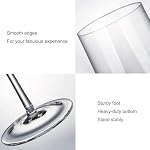 Hiceeden 4 Pack 15 Oz Square Wine Glasses Set, Crystal Red Wine Long Stemmed Glasses in Gift Packaging, Dishwasher Safe Crystal Wine Glass for Party, Dinner, Wedding, Anniversary, Mother’s Day