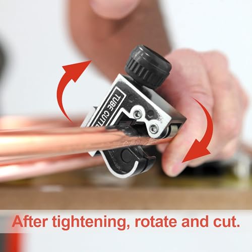 Image of Quacc Mini Pipe Cutter 1 /8 to 1-1 /8 Inch Copper Tubing Cutter Pipe Cutting Tool Tube Cutter Metal Pipe Cutter for Cutting Copper Pipe, Brass Pipe, Aluminum Pipe, Steel Pipe