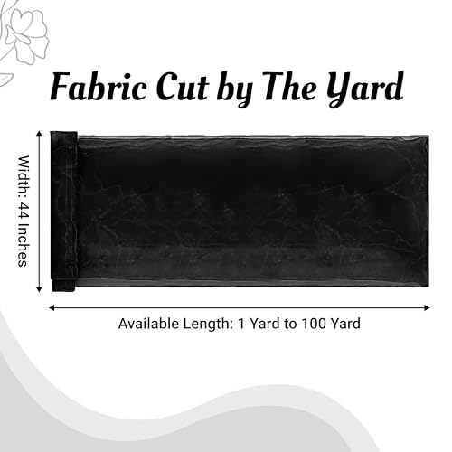 Image of MDS MDS Pack of 10 Yard Bridal Solid Sheer Organza Fabric Bolt for Wedding Dress,Fashion, Crafts, Decorations Silky Shiny Organza 44aa‚¬- Black