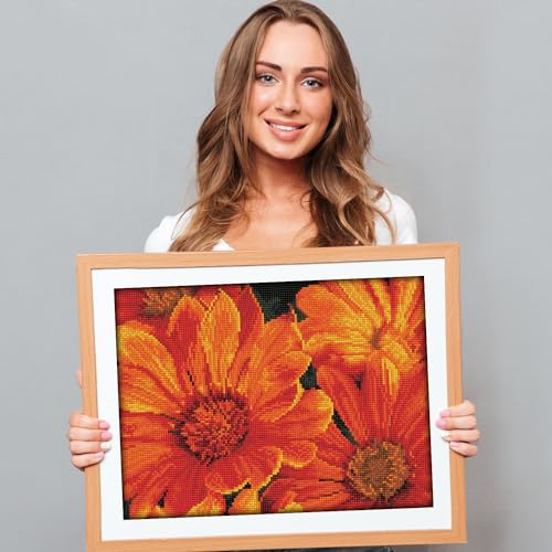 DIAMOND DOTZ ® - Delosperma in Bloom, Full Drill, Round Dotz, Diamond Painting Kits Flowers, Diamond Art Kit for Adults, Diamond Art Kits for Adults, Diamond Art Flowers, 11.8\"x15.8\"