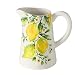 Produktbild Keramik Deko Krug weiß mit Zitronen Motiv 1250ml H23cm L22cm B15cm