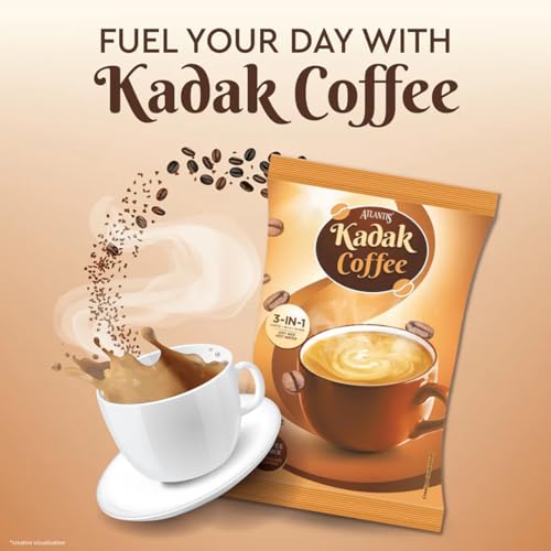 Image of ATLANTIS Kadak 3 In 1 Instant Coffee Premix Powder For Vending Machines 2 Kg (Premix Contains Coffee, Milk And Sugar) For Vending Machines And Manual Use, Box