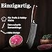 Wakoli EDIB Damast BBQ Blockmesser 20 cm – 67 Lagen Damaststahl mit VG10-Kern I Extrem scharfes Kochmesser & Fleischmesser für Grill & Küche I Profi Küchenmesser mit Pakkaholzgriff in Geschenkbox