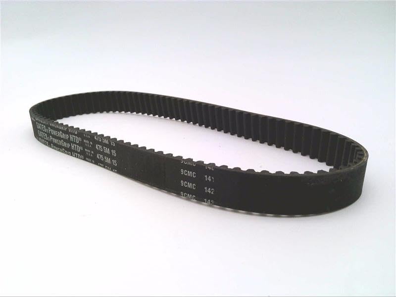 GATES 475-5M-15 15 MM Width, 212 F MAX Temperature, 475 MM Outside Length, 95 Teeth, Black, POLYCHLOROPRENE (Neoprene), Power Belt, Section 5M, SYNCHRONOUS