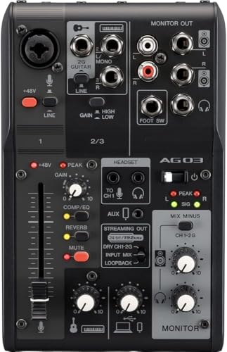 Amazon | ライブストリーミングミキサー 3チャンネル ブラック AG03MK2
