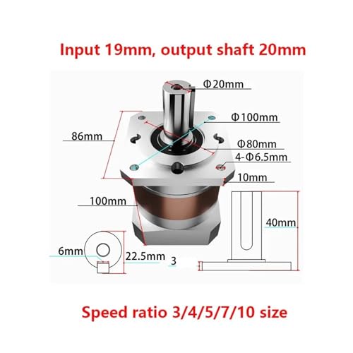 Boîte vitesses pour servomoteur 80ST ratio 12 réduisant le jeu à 8 arcmin - 2