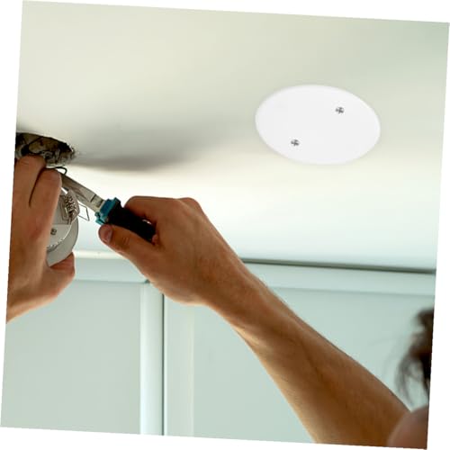 Fils électriques apparents ? Cache plafond octogonal blanc de recouvrement rapide - 4