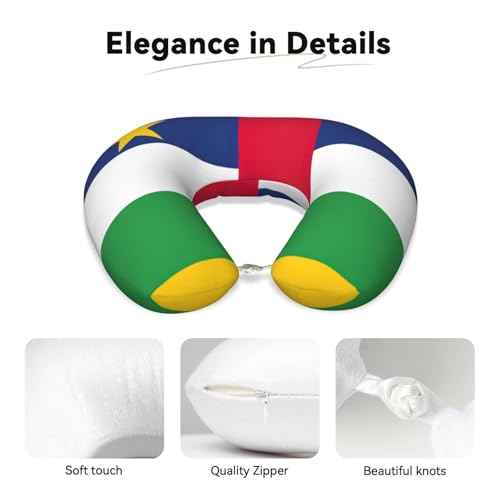 Almohada para cuello con diseño de bandera centroafricana miniatura 4