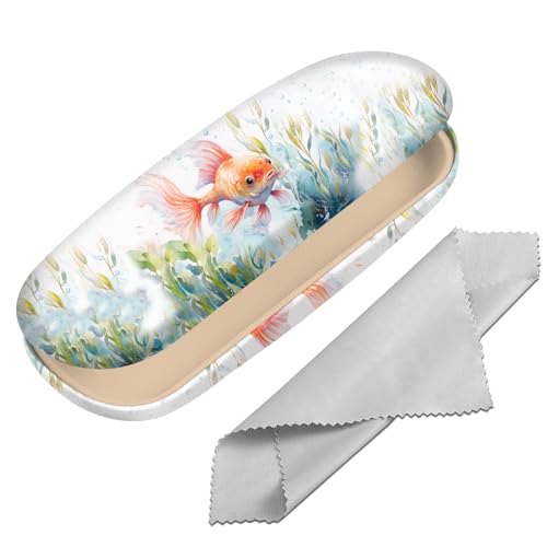 Image of Eyeglasses Case Hard Shell Protective Case for Glasses Eyeglass Box with Cleaning Cloth for Boys Men Man Cute Aesthetic