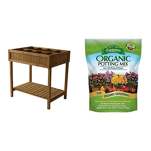 Vegtrug 8 Pocket Herb Garden And Espoma Organic Potting Soil Mix - All Natural Potting Mix For All Indoor & Outdoor Containers Including Herbs & Vegetables. For Organic Gardening, 8Qt. Bag. Pack Of 1 #TOP24