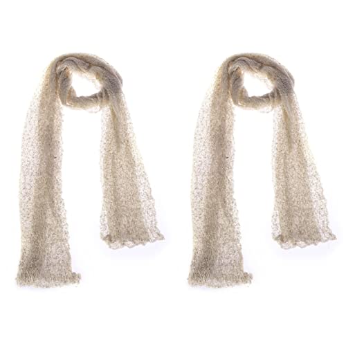 GALPADA 2pièces Photographie Né Wrap Coton Élastique Beige pour Accessoires De Shooting Et Décorations De Maternité