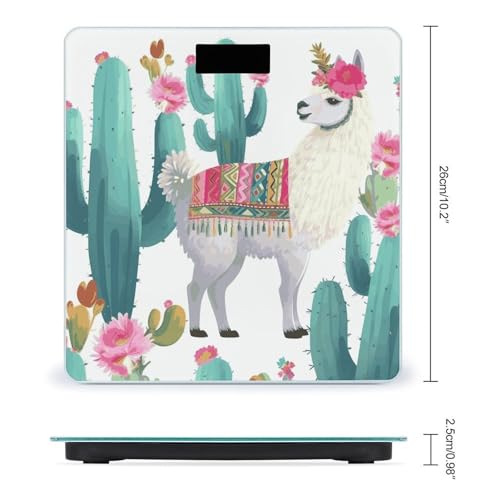 Báscula digital de baño con vidrio templado y pantalla LED clara miniatura 2