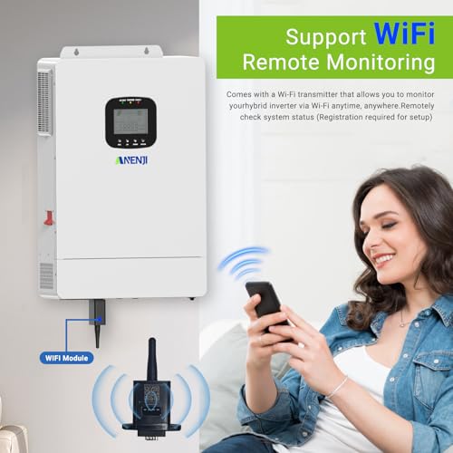 Image of Hybrid Solar Inverter 48V,Dual MPPT Charger,Support Parallel 6 Units Pure Sine Wave Off-Grid+On-Grid (Pure White)