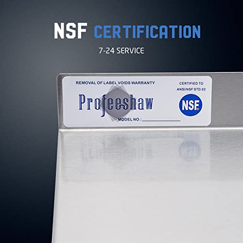 Image of Profeeshaw NSF Stainless Steel Shelf 14 inch x 48 inch, Commercial Wall Shelving