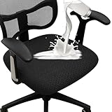 FORCHEER Waterproof Office Chair Seat Cover 20x20 1 Piece Strechable Jacquard Mesh Office Chair Seat Slipcover for Desk Chair Washable Replacement