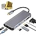 Produktbild USB C Hub, 7 in 1 USB C Adapter mit 4K HDMI Port/2 USB 3.0-Anschlüsse/RJ45 VGA/PD-Anschluss/Audio, USB C Multiport Adapter für MacBook Pro, iPad Pro, Laptops, Samsung Dex Station und mehr Typ-C-Geräte