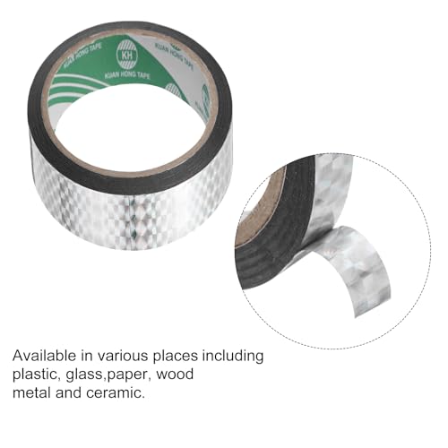 Image of MECCANIXITY Silver Tone Metalized Tape 2 Inch x 55 Yards Decor Tape for Craft Detailing Accent Wall, Graphic Arts