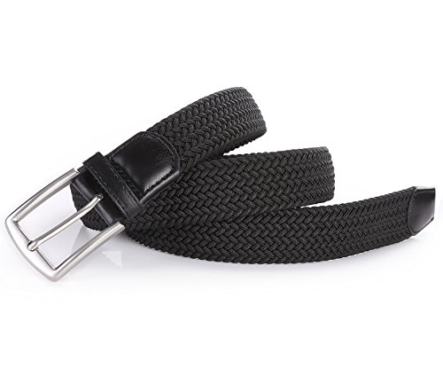 Men's Stretch Woven 1.3" Wide Elastic Braided Belts3
