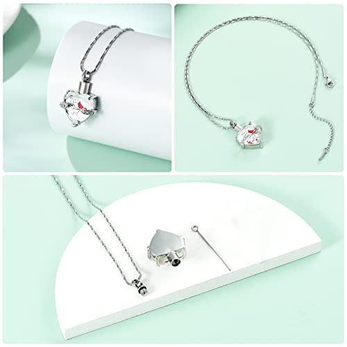 Yinplsmemory Cremation Jewelry Red Cardinal Urn Necklace for Ashes for Women Always in My Heart Urn Locket Pendant Memorial Jewelry3