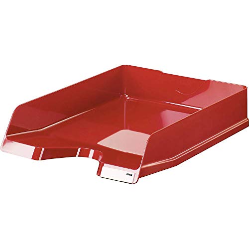 Corbeille à courrier A4 rouge brillant HAN VIVA pour trier vos papiers