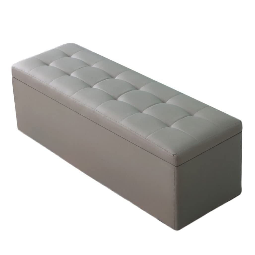 Stołek do przechowywania Sofa Stołek do przechowywania Stołek do sypialni Stołek do makijażu Duża pojemność Wielofunkcyjne miejsce do przechowywania Sztuczna skóra Wodoodporna i odporna na wilgoć,