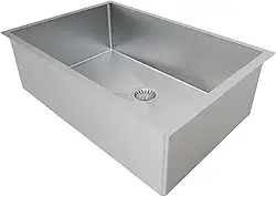Pia de Cozinha Retangular de Inox para Embutir, 60x40x20 cm, Cuba Profunda com Válvula de Acabamento Luxo, Instalação Sob Bancada